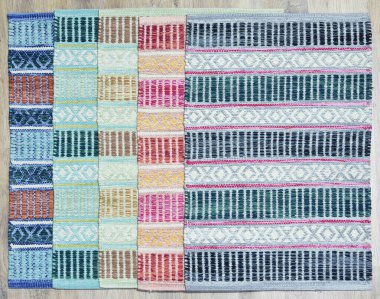 Yüksek çözünürlüklü orijinal el dokuması kilim ve halı motifleri ve renkleri