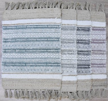 Yüksek çözünürlüklü orijinal el dokuması kilim ve halı motifleri ve renkleri