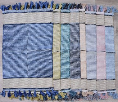 Yüksek çözünürlüklü orijinal el dokuması kilim ve halı motifleri ve renkleri