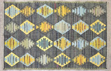 Yüksek çözünürlüklü orijinal el dokuması kilim ve halı motifleri ve renkleri