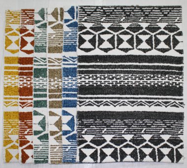 Yüksek çözünürlüklü orijinal el dokuması kilim ve halı motifleri ve renkleri