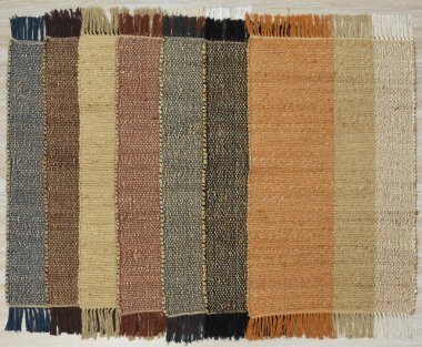 Yüksek çözünürlüklü orijinal el dokuması kilim ve halı motifleri ve renkleri