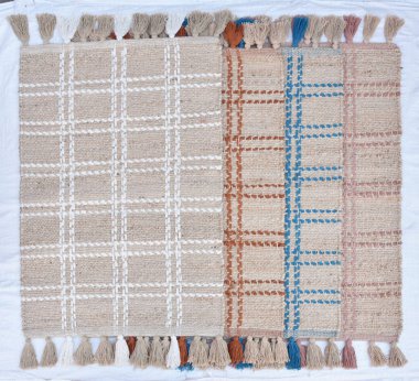 Yüksek çözünürlüklü orijinal el dokuması kilim ve halı motifleri ve renkleri