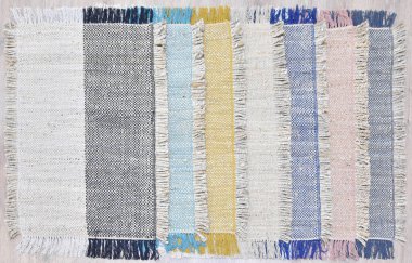 Yüksek çözünürlüklü orijinal el dokuması kilim ve halı motifleri ve renkleri