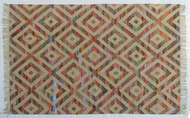 Yüksek çözünürlüklü orijinal el dokuması kilim ve halı motifleri ve renkleri