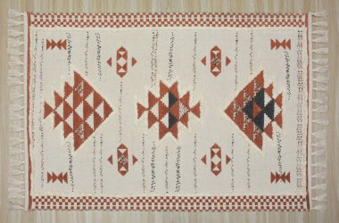 Yüksek çözünürlüklü orijinal el dokuması kilim ve halı motifleri ve renkleri