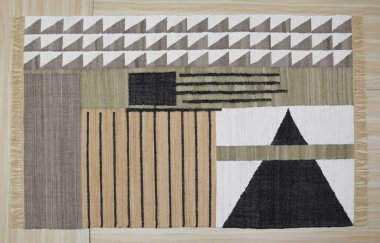 Yüksek çözünürlüklü orijinal el dokuması kilim ve halı motifleri ve renkleri