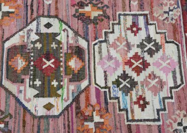 Yüksek çözünürlüklü orijinal el dokuması kilim ve halı motifleri ve renkleri