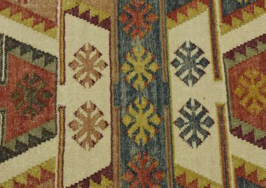 Yüksek çözünürlüklü orijinal el dokuması kilim ve halı motifleri ve renkleri