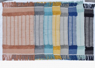 Yüksek çözünürlüklü moda desenleri ve renkleri olan Alan Halıları ve El Loom Halısı