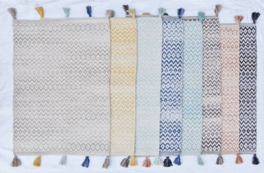 Yüksek çözünürlüklü moda desenleri ve renkleri olan Alan Halıları ve El Loom Halısı