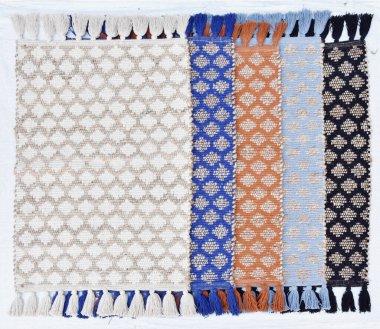 Yüksek çözünürlüklü moda desenleri ve renkleri olan Alan Halıları ve El Loom Halısı