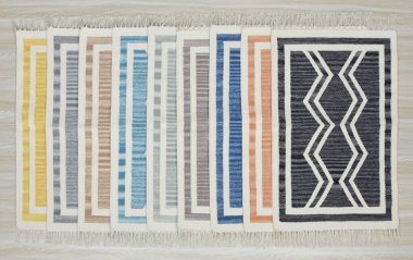 Yüksek çözünürlüklü motifleri ve renkleri olan el halıları ve halıları