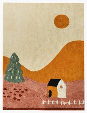 Alan Halıları ve Halı, el dokuması ve el dokuması, yüksek çözünürlüklü yaratıcı desen