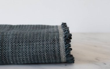 Örgü fırlat, yüksek çözünürlüklü orijinal boho tarzı.