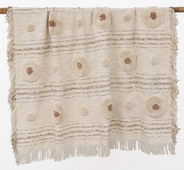 Örgü fırlat, yüksek çözünürlüklü orijinal boho tarzı.