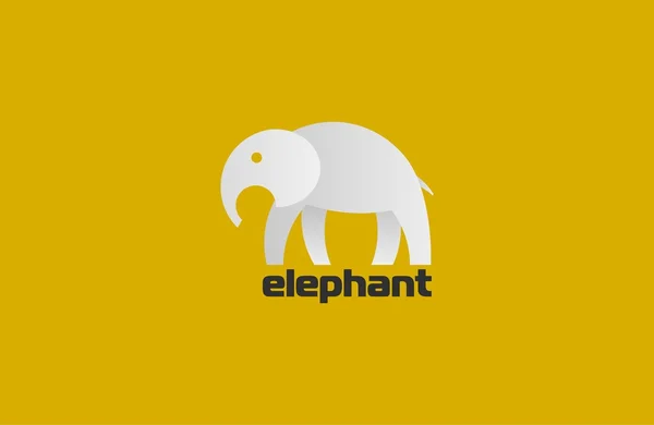 Логотип слона. минималистичный логотип слона. логотип животных — стоковый вектор