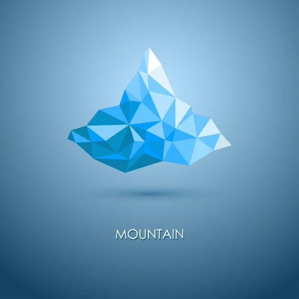 Vector illustration of mountain. mountain logo. Triangle mountain. mountain design. — Stok Vektör