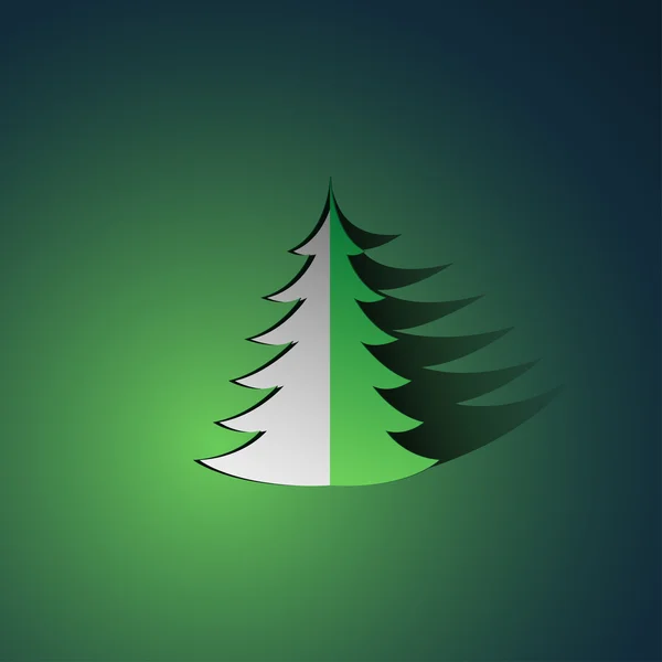 Vector illustration of pine tree. Paper pine. Pine logo. Paper tree. Tree logo. tree design. Cut paper. — Wektor stockowy