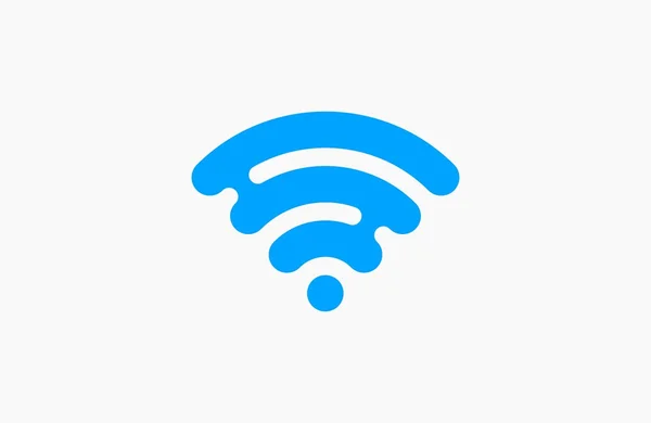 Wi-Fi network icon. Blue Logo. Creative logo design. — Stock Vector