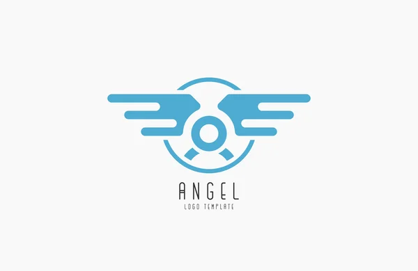 Engel-Logo. minimalistisches Logo-Design. Flügel-Logo. Kreatives Logo — Stockvektor