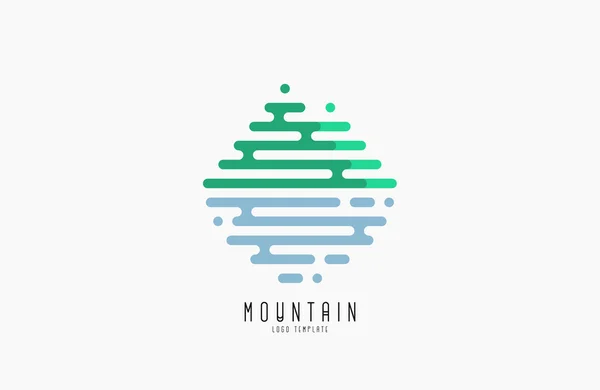 Logo de la montagne. Beau logo. Logo créatif. Conception de logo de ligne . — Image vectorielle