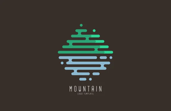 山线标志。美丽的标志。创意的 logo。线标志设计. — 图库矢量图片