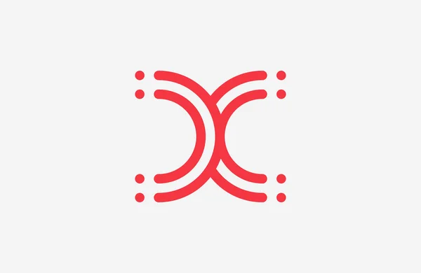 Projeto do logotipo da letra x. logotipo da linha. logotipo criativo — Vetor de Stock