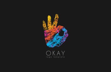 Okay logo. Ok logo design. Creative logo design. Colorful logo.