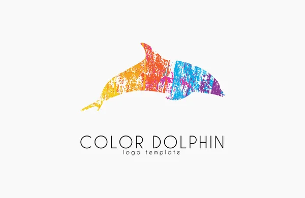 Logo de dauphin. Logo d'eau. Design de logo créatif. Logo de mer . — Image vectorielle