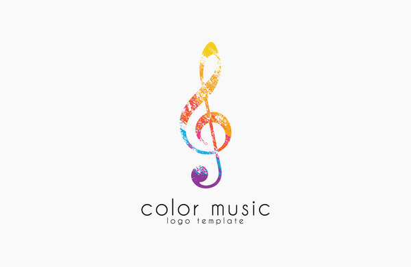 Note logo. Music logo. Creative logo. Color logo.