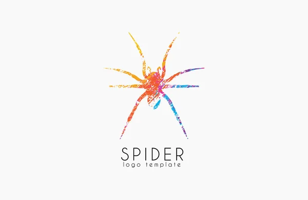 Conception de logo araignée. Logo d'araignée couleur. Logo créatif. Conception de logo coloré . — Image vectorielle