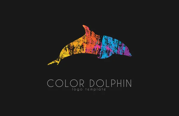 Delfin-Logo. Wasserzeichen. kreatives Logo-Design. Meereslogo. — Stockvektor