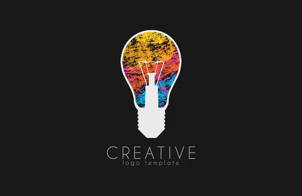 Logo de l'ampoule. Logo de l'idée. Logo créatif. Conception de logo ampoule — Image vectorielle