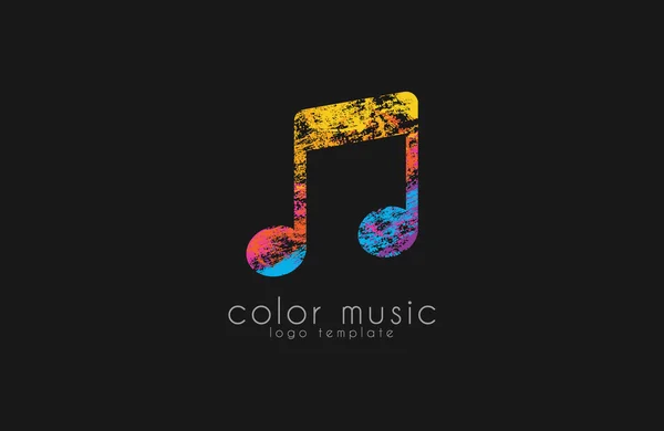 Anmerkung Logo. Musik-Logo. kreatives Logo. Farblogo. — Stockvektor