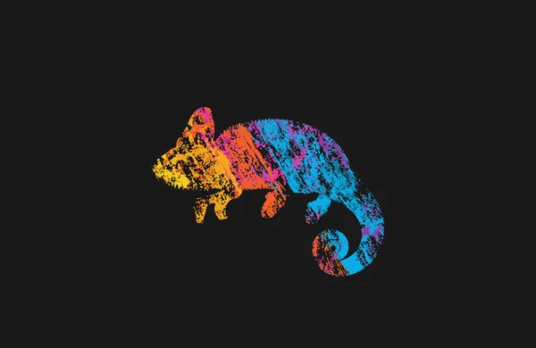 Логотип Хамелеона. Творческий логотип. Дизайн логотипа животных. Цветной логотип . — стоковый вектор