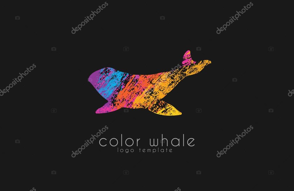 Whale logo. Creative logo. Sea logo. Water logo design. Ocean logo. Animal logo
