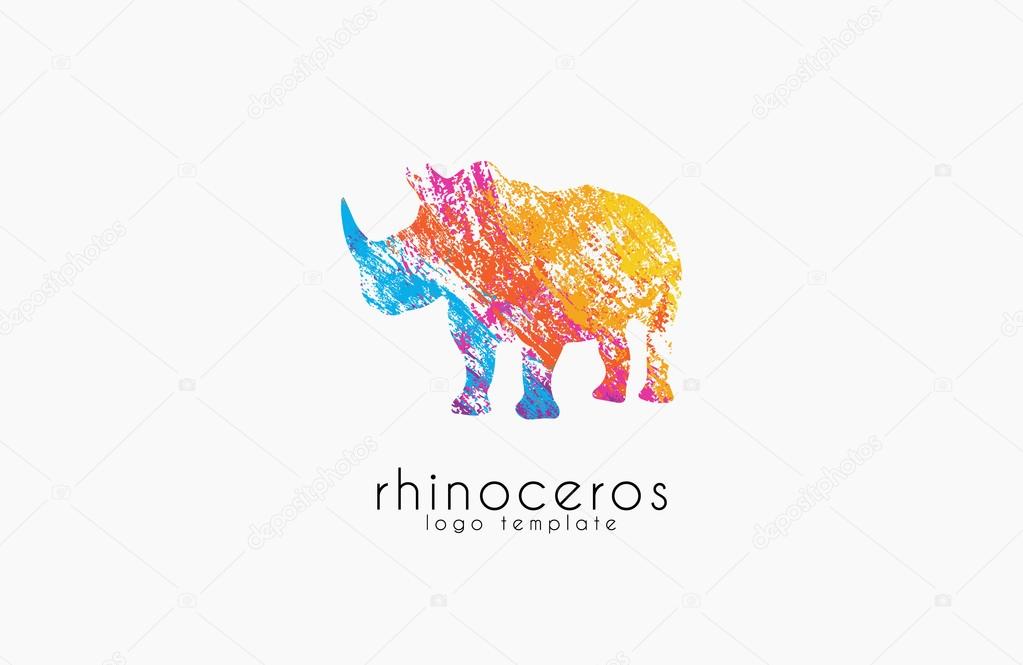 Rhino logo, Animal logo,Animal logo collection,Elements for brand identity, creative logo