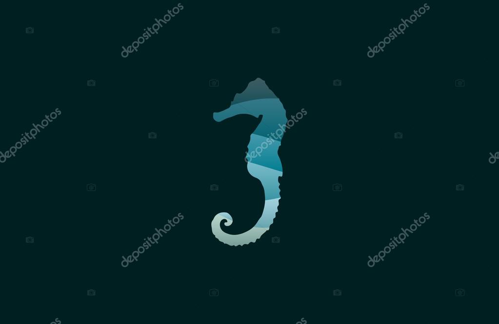 Seahorse logo. Sea logo. Water logo. Ocean logo. Beautiful logo. Wave logo design. Creative logo