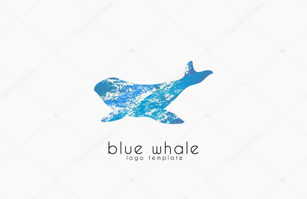 Whale logo. Creative logo. Sea logo. Water logo design. Ocean logo. Animal logo