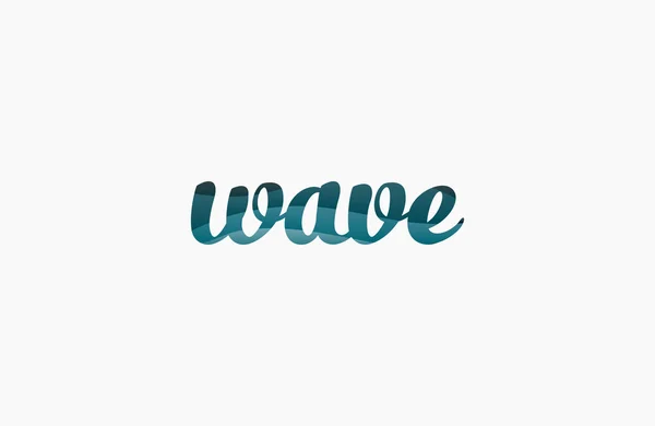 Conception de logo Wave. Inscription des vagues. Logo d'eau. Logo de mer. Logo océan — Image vectorielle