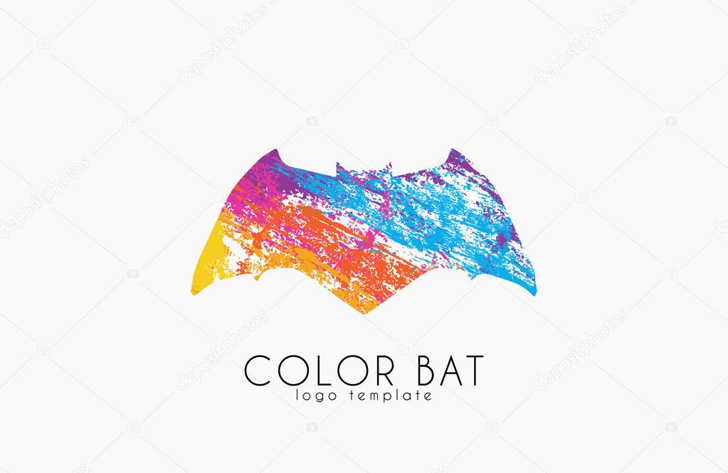 Bat logo. Color bat. Creative logo design
