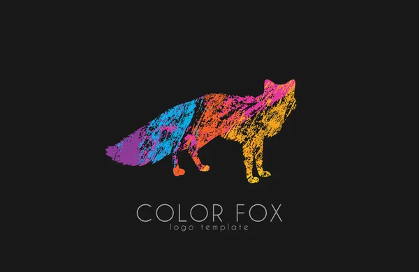Logotipo Fox. Projeto da raposa da cor. Logotipo animal . — Vetor de Stock