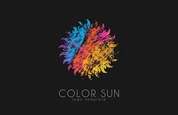 Conception du logo Sun. couleur soleil. Logo créatif. Logo étoile . — Image vectorielle