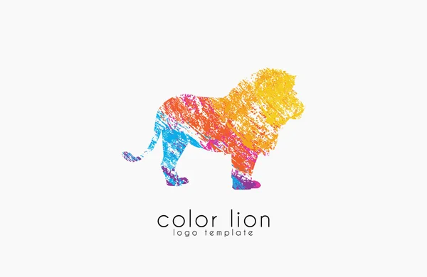 ライオンのロゴデザイン。アフリカのロゴ。動物アフリカ. — ストックベクタ