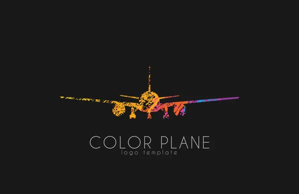 Vliegtuig logo. reizen logo ontwerp. Vliegtuig logo. Creatieve logo. — Stockvector