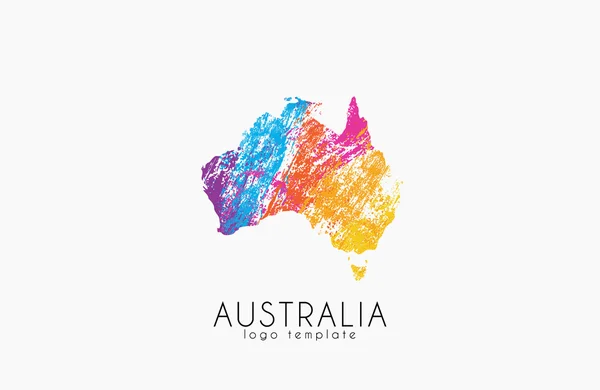 Abstract australia logo. Color Australia logo. Creative logo — Stock Vector