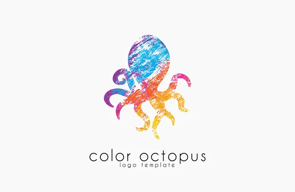 Logo Octopus. Logo del mare. Design del logo Ocean. Logo acqua. Logo creativo . — Vettoriale Stock