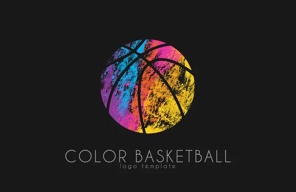 Basket Logotyp Basketsporten Bolllogotyp — Stock vektor