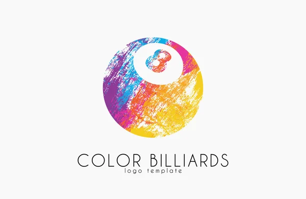 Billiard Ball Logo Billiard Logo Color Ball Logo — Stock Vector